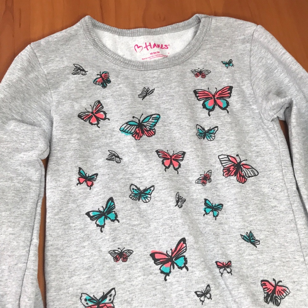 Gray Butterfly Sweatshirt